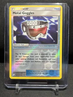 Metal Goggles 148/181 Reverse Holo Pokemon 2019 S&M Team Up LP - Image 1