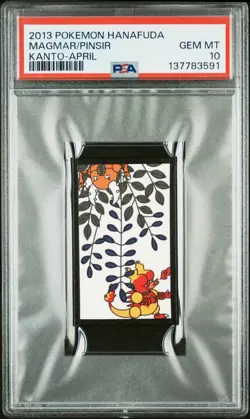 2013 POKEMON HANAFUDA KANTO APRIL MAGMAR/PINSIR PSA 10 - Image 1