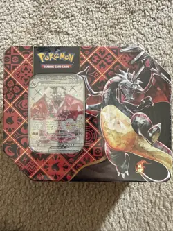 Pokemon TCG Scarlet Violet Paldean Fates Charizard EX Tin Sealed - Image 1