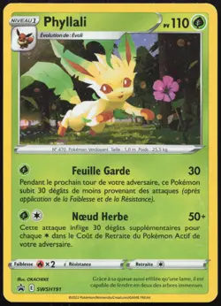 Carte Pokemon Phyllali SWSH191 Holo Promo SWSH Francais - Image 1