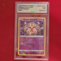 Pokemon Radiant Alakazam 059/195 Silver Tempest Holo 2022 AGS 10 - Image 1