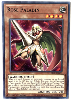 YuGiOh! - Rose Paladin LDS2-EN106 1st Edition Common - Image 1