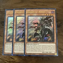 3x Fallen of Albaz 1st Edition Ultra Rare RA01-EN021 Yu-Gi-Oh! NM - Image 1