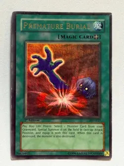 Yu-Gi-Oh! Premature Burial PSV-037 1st Edition Ultra Rare Englisch Goat Format - Image 1