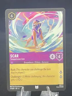 Disney Lorcana-Azurite Sea-Scar - Tempestuous Lion-#47-Base -NM - Image 1