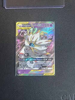 Pokemon TCG Solgaleo & Lunala GX Holo Card 75/236 Sun & Moon Cosmic Eclipse - Image 1
