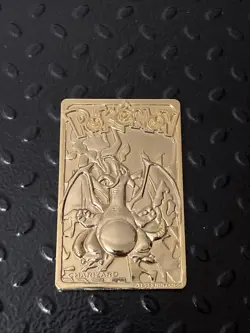 1999 Burger King Pokemon Charizard Nintendo 23K Gold Plated Trading Card - Image 2