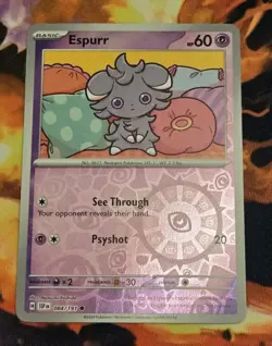 084/191 Espurr : (Reverse Holo) Card : Surging Sparks : Pokemon TCG - Image 1