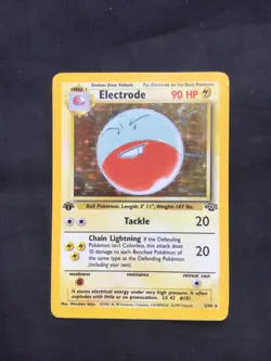 Pokemon Cards: Jungle 1st Edition Rare Holo: Electrode 2/64 - Image 1