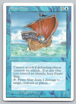 Pirate Ship- 4th Edition Core Set 1995 MTG - Image 1