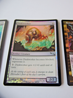MTG Magic the Gathering 3 FOIL Karten NM Artefakte Darksteel Gargoyle Duskworker - Image 3