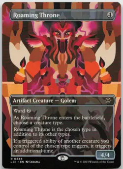 MTG Roaming Throne (Borderless) R The Lost Caverns of Ixalan 344 LP - Image 1