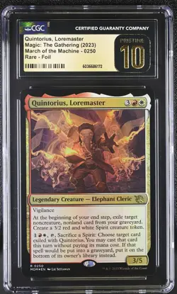 QUINTORIUS, LOREMASTER March of the Machine Foil CGC 10 Pristine MTG [Nos] - Image 1