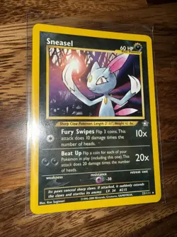 Pokemon Card - Sneasel Neo Genesis 25/111 Rare 1st Edition - Image 1