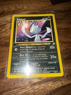 Pokemon Card - Sneasel Neo Genesis 25/111 Rare 1st Edition - Image 3