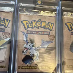 Pokemon (WOC06071) Fossil Booster Packs All 3 - Complete Art Set unweighed - Image 3