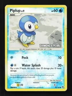 Piplup 93/130 HP Diamond & Pearl English Pokemon Card TCG - Image 1