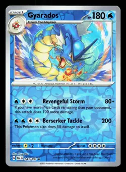 Gyarados 043/193 Paldea Evolved NM Reverse Holo Pokemon Card TCG - Image 1
