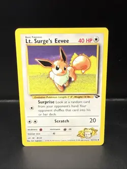 Pokemon Lt. Surge's Eevee 51/132 Gym Challenge Regular Pokemon TCG - Image 3