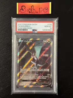 PSA 10 Noivern V Alt Art SWSH Evolving Skies 196/203 Pokemon Card - Image 1