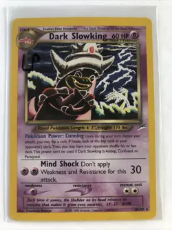 Pokemon TCG Dark Slowking Neo Destiny 20 Regular Unlimited Rare - Image 1
