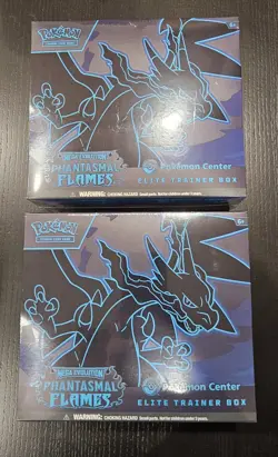 NEW! Pokemon Center Phantasmal Flames Elite Trainer Box Sealed Set of Two - Image 1