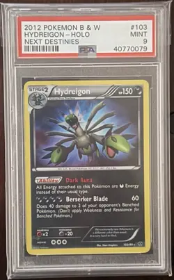 Pokemon Hydreigon 103/99 B&W Next Destinies Holo Secret Rare - PSA 9 MINT - Image 1