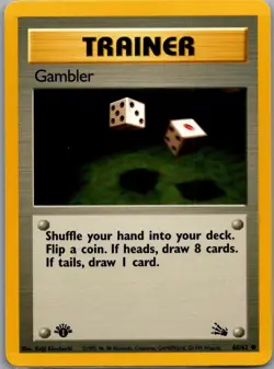 Pokemon Trainer Gambler 1st Edition Common 60/62 - Image 1