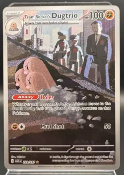 Team Rocket’s Dugtrio 239/217 Illustration Rare Ascended Heroes Pokemon TCG NM - Image 1