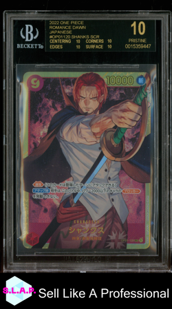SHANKS SCR 2022 ONE PIECE ROMANCE DAWN JAPANESE OP01120 BGS 10.0 - Image 1