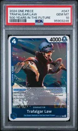 2024 One Piece 500 Years in the Future Trafalgar Law PSA 10 GEM #047 RARE - Image 1