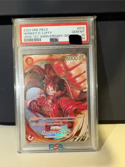 One Piece OP05 Luffy ST01-012 Oda Signed ENG PSA 10 Englisch GEM MINT - Image 1