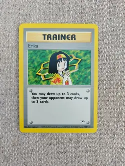 Pokemon TCG Erika Trainer Gym Heroes Non-Holo Card 100/132 Vintage MINT - Image 1