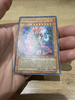 LOD-070 Hino-Kagu-Tsuchi Ultra Rare 1st Edition holo bleed Yugioh Card - Image 2
