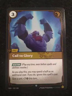 CALL TO GLORY 207/298 RIFTBOUND LEAGUE OF LEGENDS RARE FOIL ENGLISH CARD - Image 1