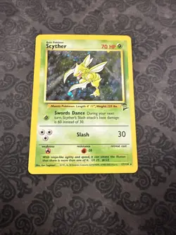 Scyther 17/130 Base Set 2 2000 Holo Rare WOTC Pokemon Card TCG - Image 1