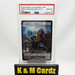 MTG - Final Fantasy Tokens - Hero / Wizard - Foil - Graded PSA 8 - Image 1