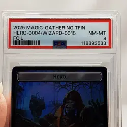 MTG - Final Fantasy Tokens - Hero / Wizard - Foil - Graded PSA 8 - Image 4