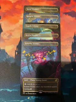 MTG Ikoria Lair of Behemoths Complete Set of Triomes Borderless - Image 1