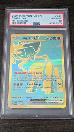 TING-LU EX 2024 Pokemon #244/091 PSA 10 GEM MINT Paldean Fates SECRET RARE - Image 1