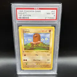 PSA 8, Diglett Base Set 47/102 1st Edition Shadowless. Pokemon TCG WOTC - Image 1