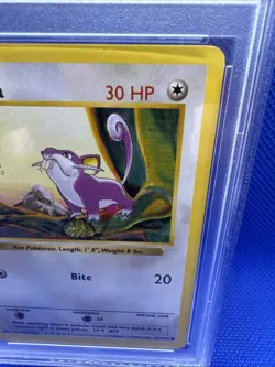 1999 Pokemon First Edition Rattata PSA 8 NM-MT - Image 3