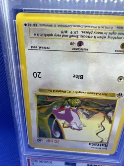 1999 Pokemon First Edition Rattata PSA 8 NM-MT - Image 4