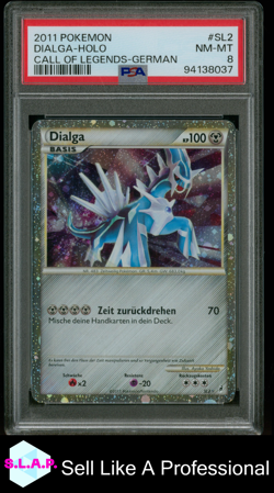 DIALGA-HOLO CALL OF LEGENDS-GERMAN POKEMON CALL OF LEGENDS 2011 SL2 PSA 8 - Image 1