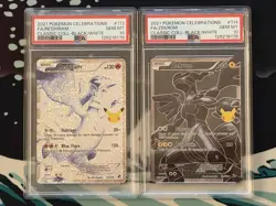 English Pokemon Reshiram & Zekrom 113 & 114 Celebrations Sequential PSA 10s - Image 1