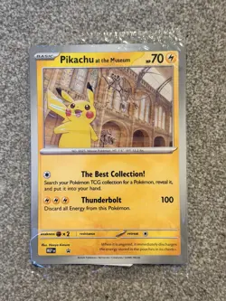 Pikachu At The Museum, Pokemon X Natural History Museum Jumbo Promo Card x2 - Image 5