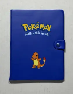 Vtg 1999 Pokemon Charmander Blue Album Binder Only Holds 120 Cards - Image 1