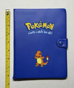 Vtg 1999 Pokemon Charmander Blue Album Binder Only Holds 120 Cards - Image 3