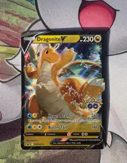 Dragonite V SWSH235 Full Art Holo Promo, Pokemon Go 2022 - Image 1