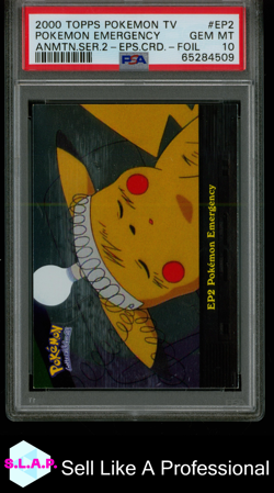 POKEMON EMERGENCY TOPPS POKEMON TV ANMTN.SER.2-EPS.CRD.-FOIL 2000 EP2 PSA 10 - Image 1